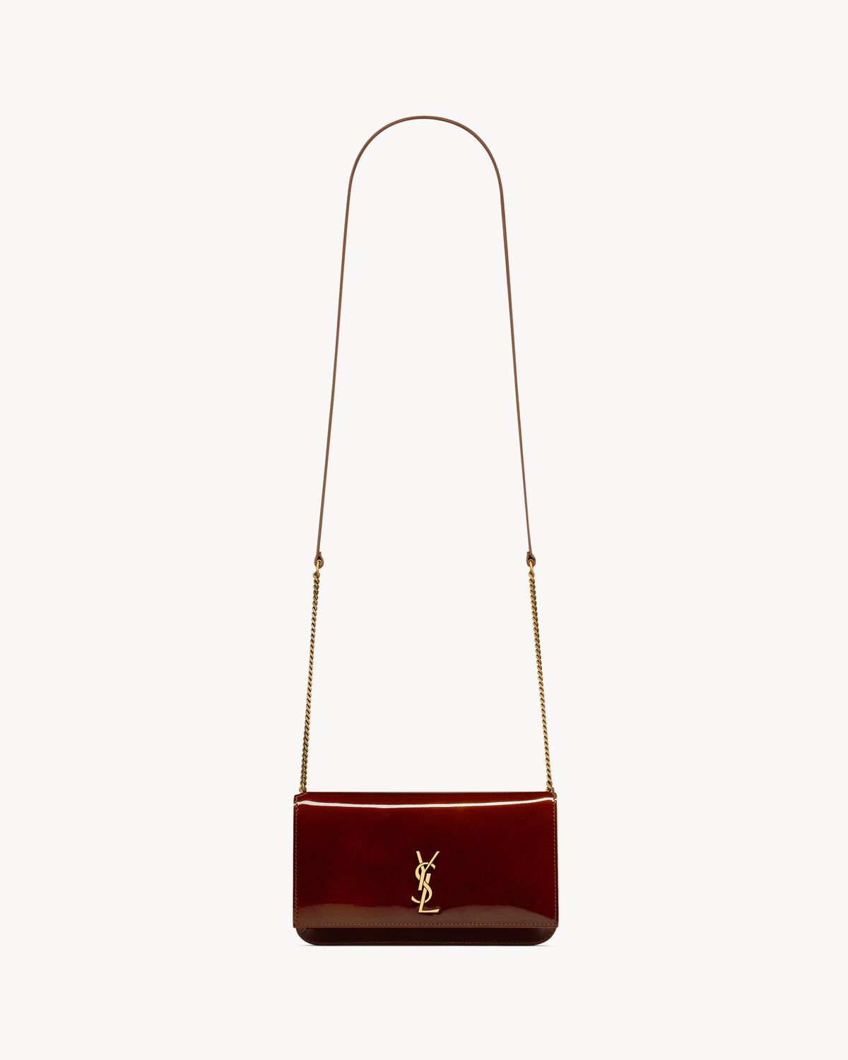 YSL Cassandre Phone Case in Patent Leather - Image 1